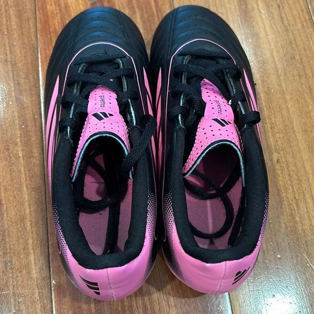 Adidas Goletto Kids Soccer Cleats Black Pink Youth Size 2